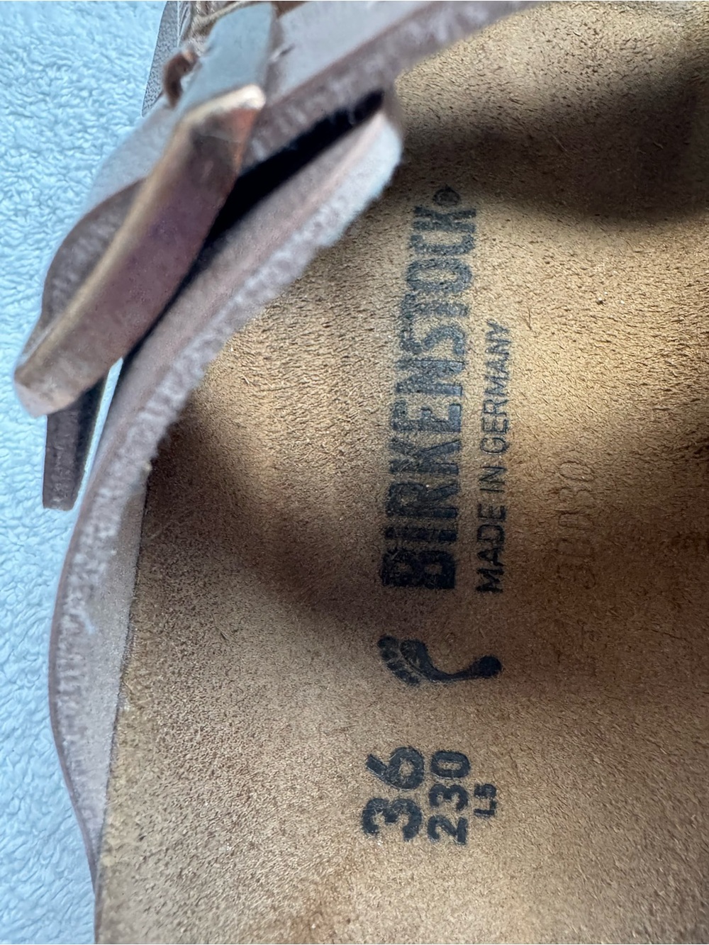 Birkenstock Metallic Rose Gold Double-Buckle Slides Size 36 - Picture 5 of 5